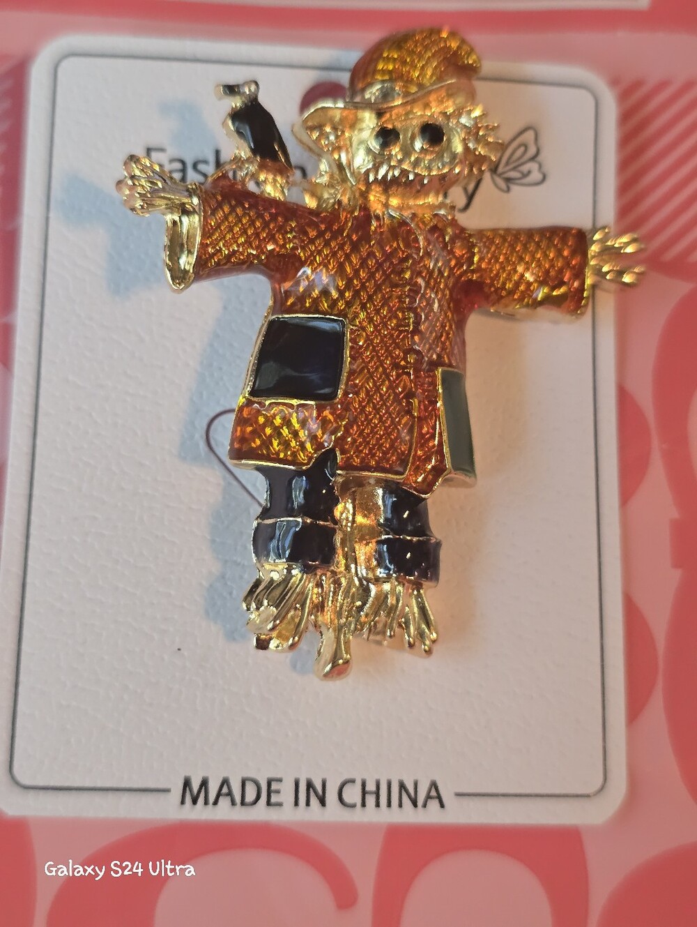 Scarecrow Fall Decor Brooch NEW - Picture 6 of 13